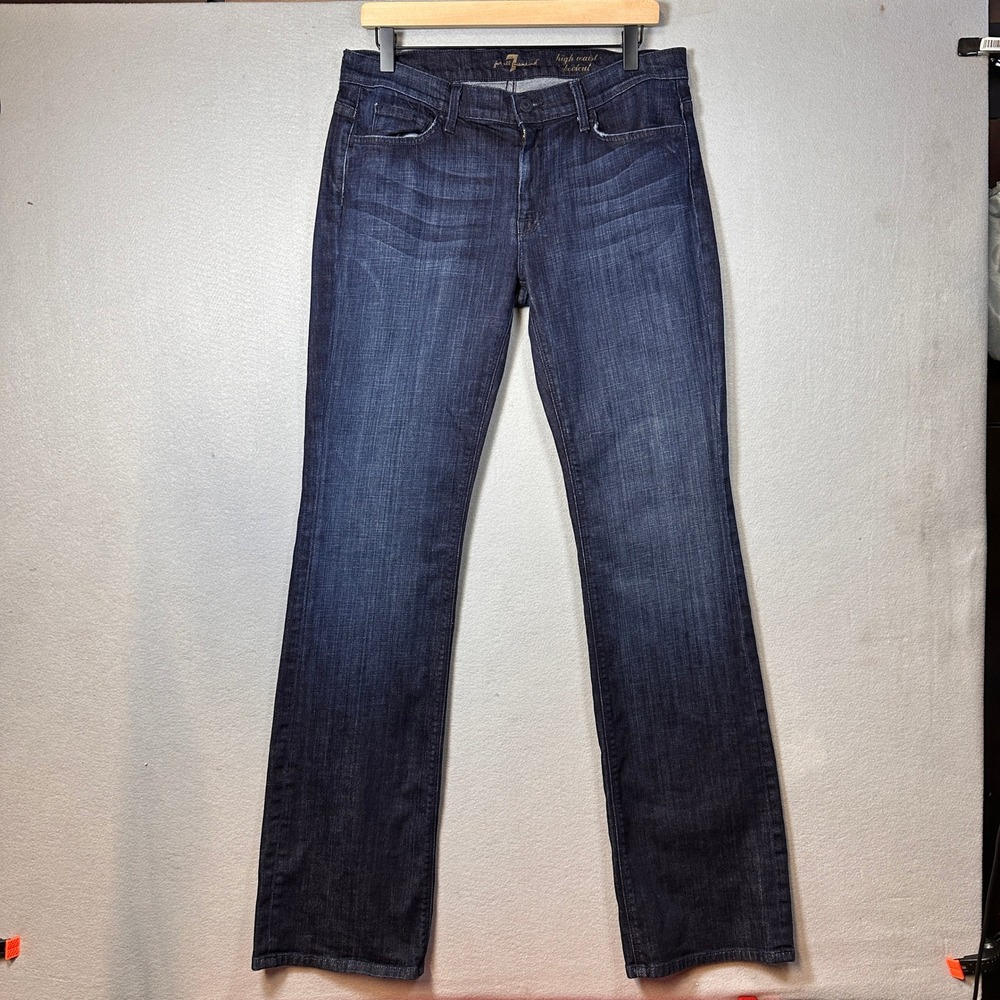 7 For All Mankind High Waist Bootcut Jeans Dark Wash Denim Womens Size 32